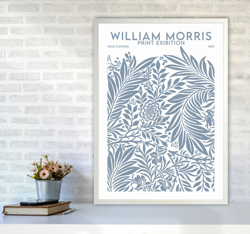 William Morris Print Exibition White Art Print by Jason Stanley A1 Oak Frame