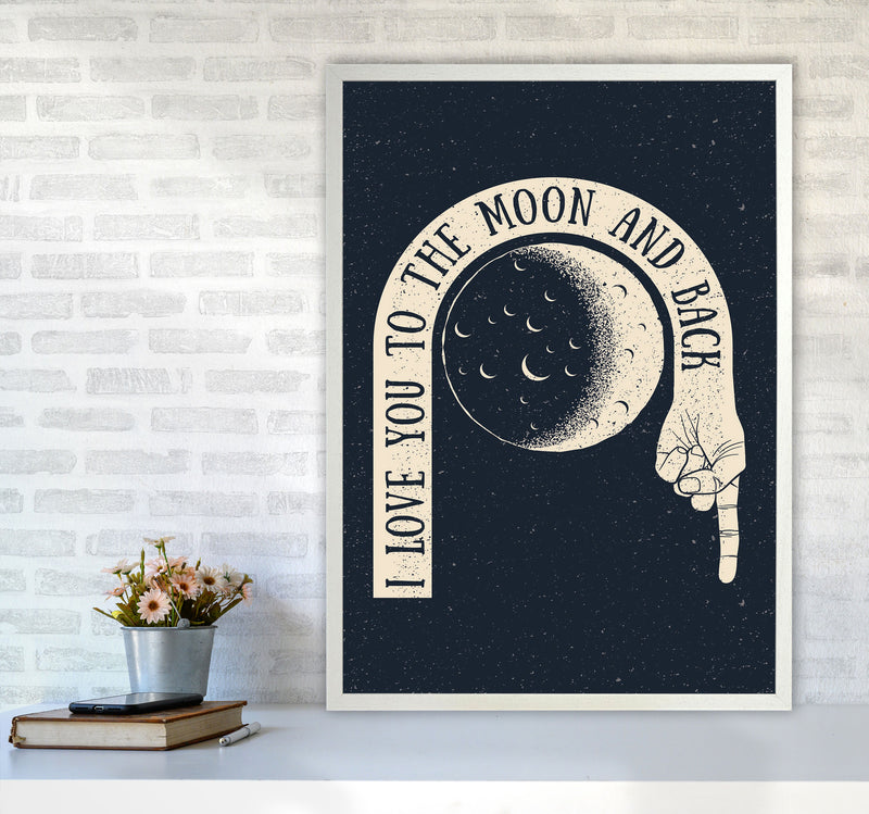 I Love You To The Moon And Back Art Print by Jason Stanley A1 Oak Frame