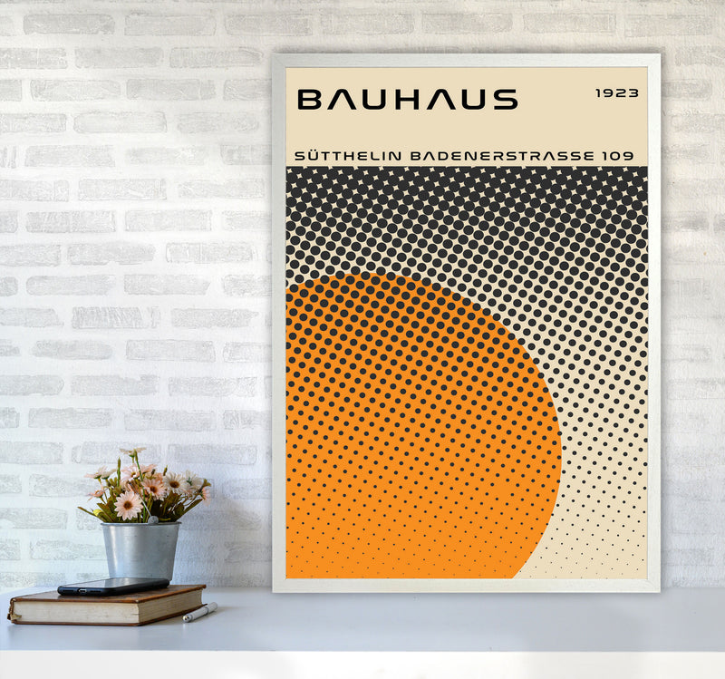 Bauhaus Geometric Yellow Vibe II Art Print by Jason Stanley A1 Oak Frame