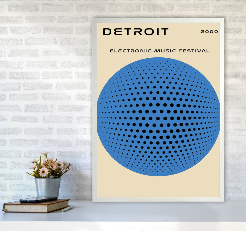 Detroit Electronic Music Festival Art Print by Jason Stanley A1 Oak Frame