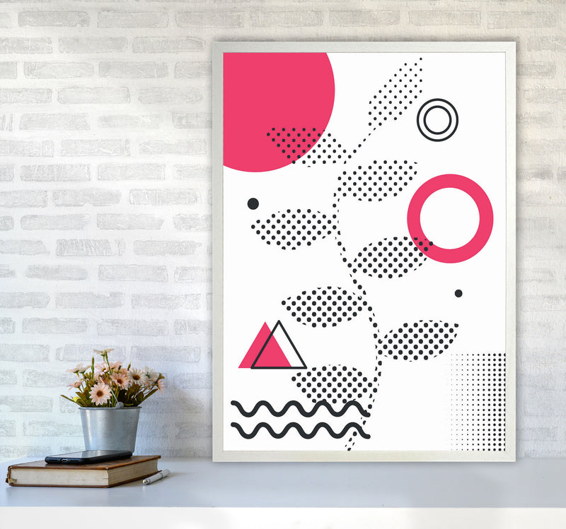 Abstract Halftone Shapes 1 Art Print by Jason Stanley A1 Oak Frame