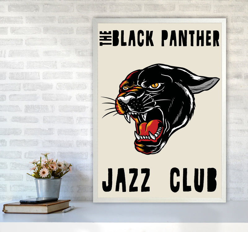 Black Panther Jazz Club II Art Print by Jason Stanley A1 Oak Frame