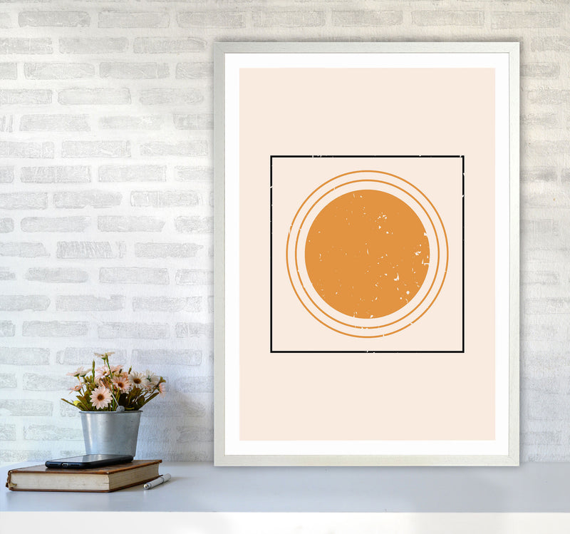 Sunshine Abstract Drawing Art Print by Jason Stanley A1 Oak Frame