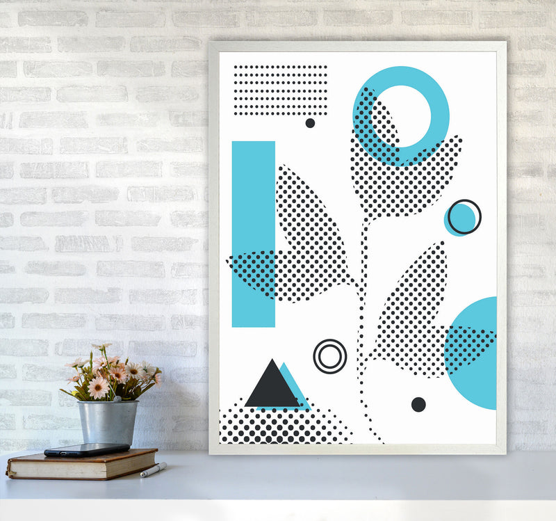 Abstract Halftone Shapes 3 Art Print by Jason Stanley A1 Oak Frame