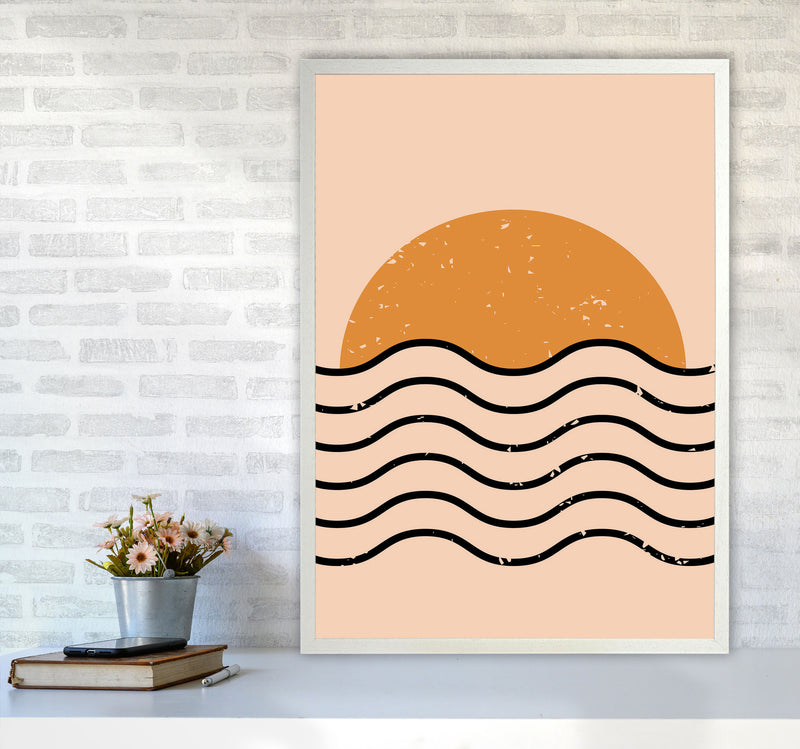 Everything Moves In Waves Art Print by Jason Stanley A1 Oak Frame