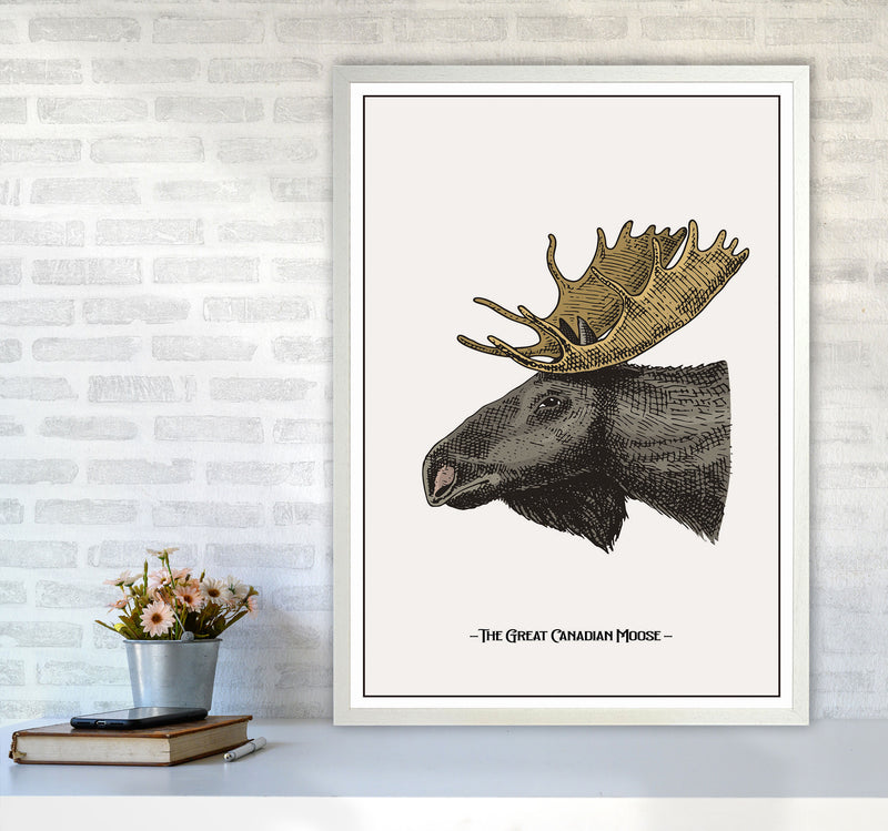 The Great Canadian Moose Art Print by Jason Stanley A1 Oak Frame