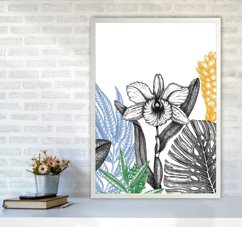 Minimalist Flower Vibes Art Print by Jason Stanley A1 Oak Frame