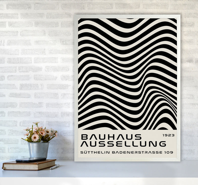Bauhaus Black And White Art Print by Jason Stanley A1 Oak Frame