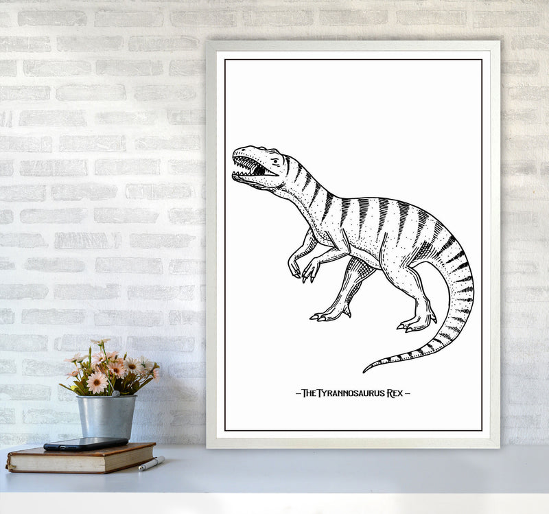 The Tyrannosaurus Rex Art Print by Jason Stanley A1 Oak Frame