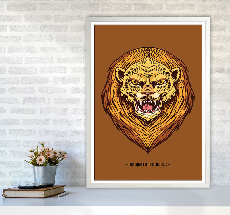 The King Of The Jungle Art Print by Jason Stanley A1 Oak Frame