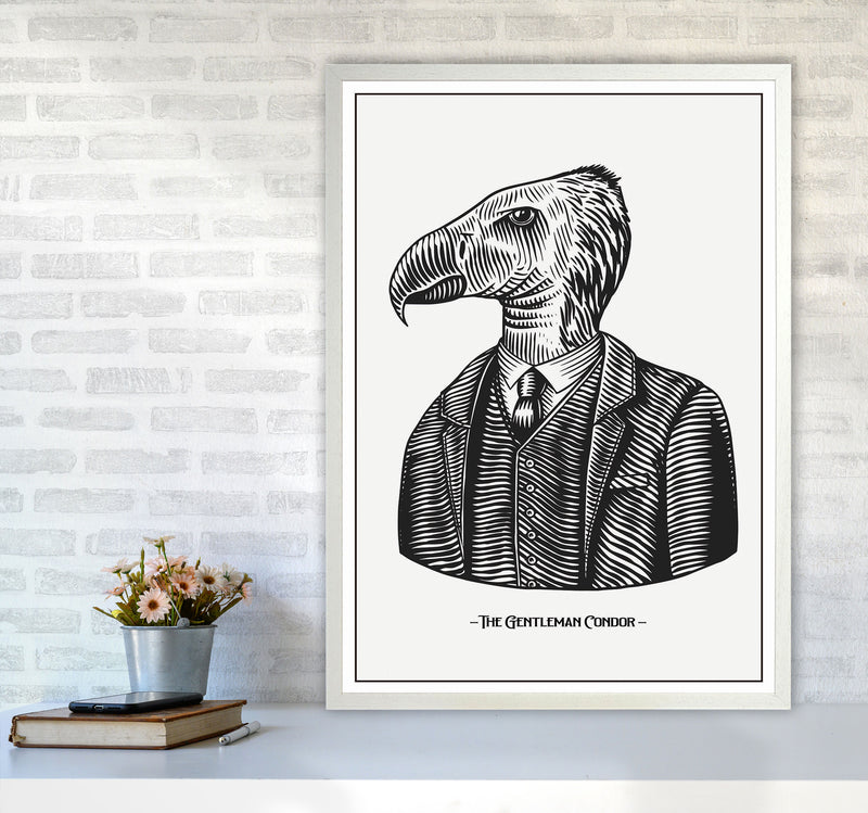 The Gentleman Condor Art Print by Jason Stanley A1 Oak Frame