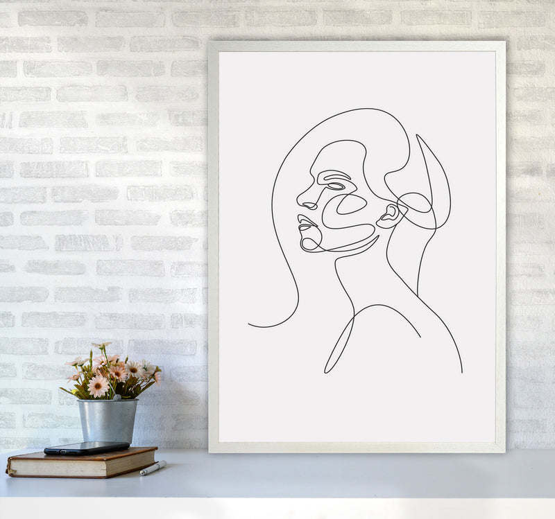 Woman Line Drawing Art Print by Jason Stanley A1 Oak Frame