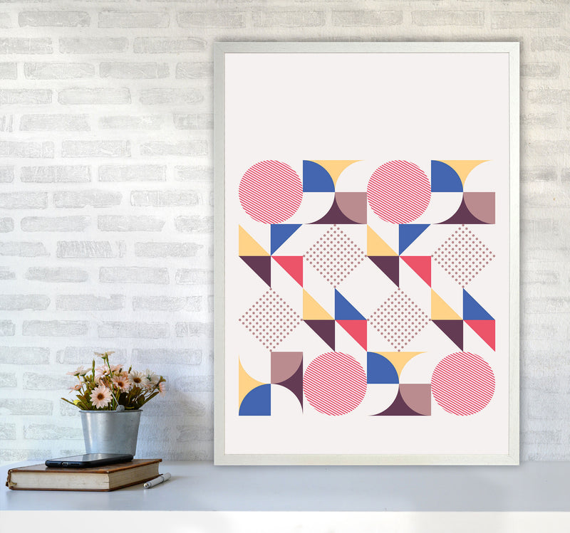 Retro Geometric 1 Art Print by Jason Stanley A1 Oak Frame