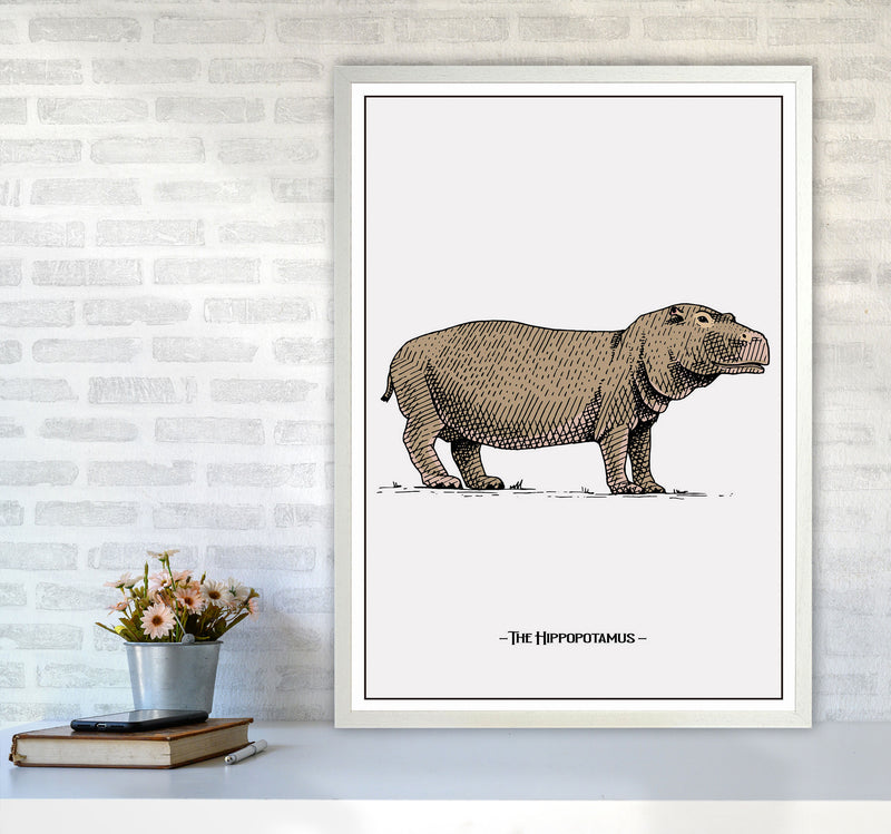 The Hippopotamus Art Print by Jason Stanley A1 Oak Frame