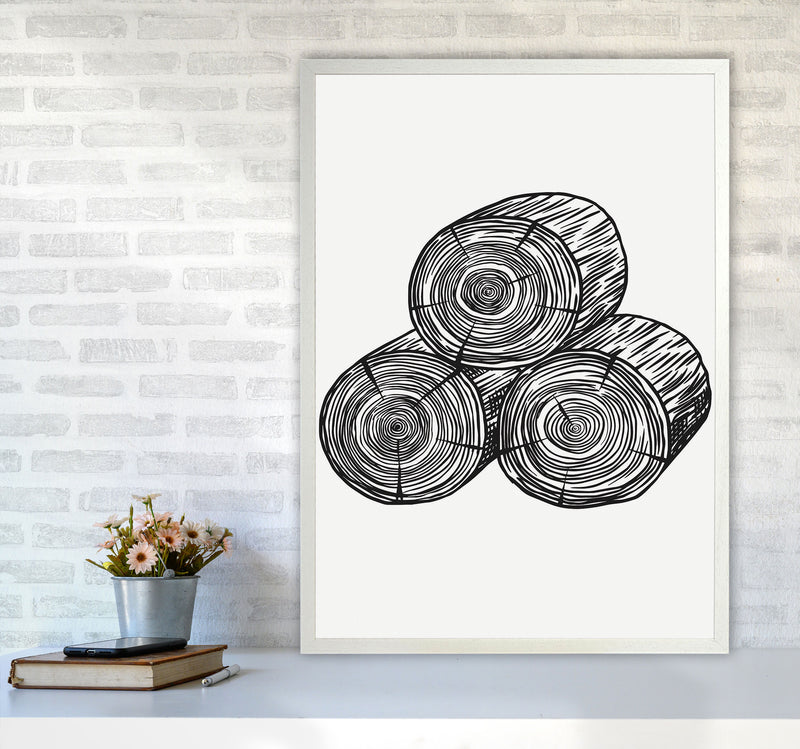 Stack O' Firewood Art Print by Jason Stanley A1 Oak Frame