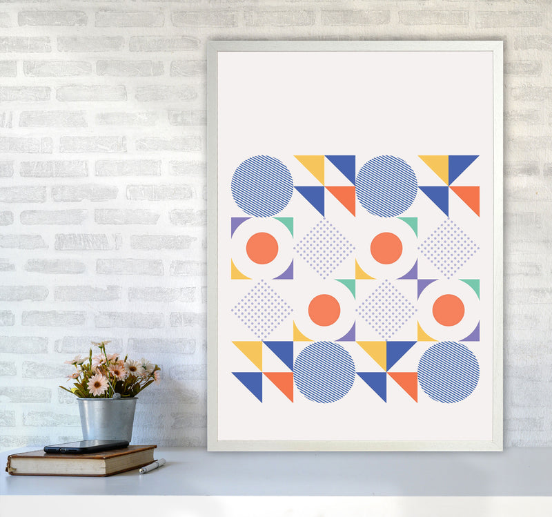 Retro Geometric 2 Art Print by Jason Stanley A1 Oak Frame