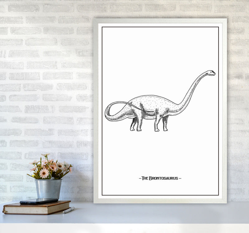 The Brontosaurus Art Print by Jason Stanley A1 Oak Frame