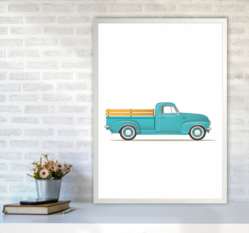 Old Trusty Pickup Art Print by Jason Stanley A1 Oak Frame