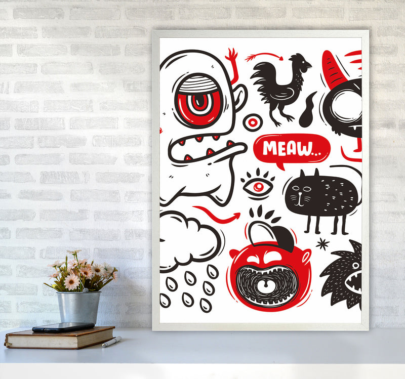 This Is A Doodle Art Print by Jason Stanley A1 Oak Frame