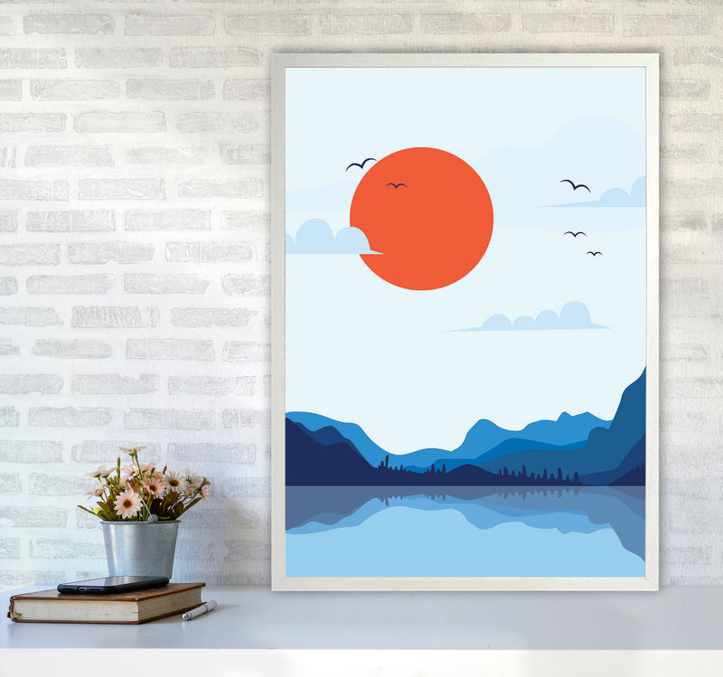 Japanese Sunset Art Print by Jason Stanley A1 Oak Frame