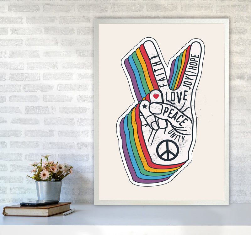 Peace And Love!! Art Print by Jason Stanley A1 Oak Frame