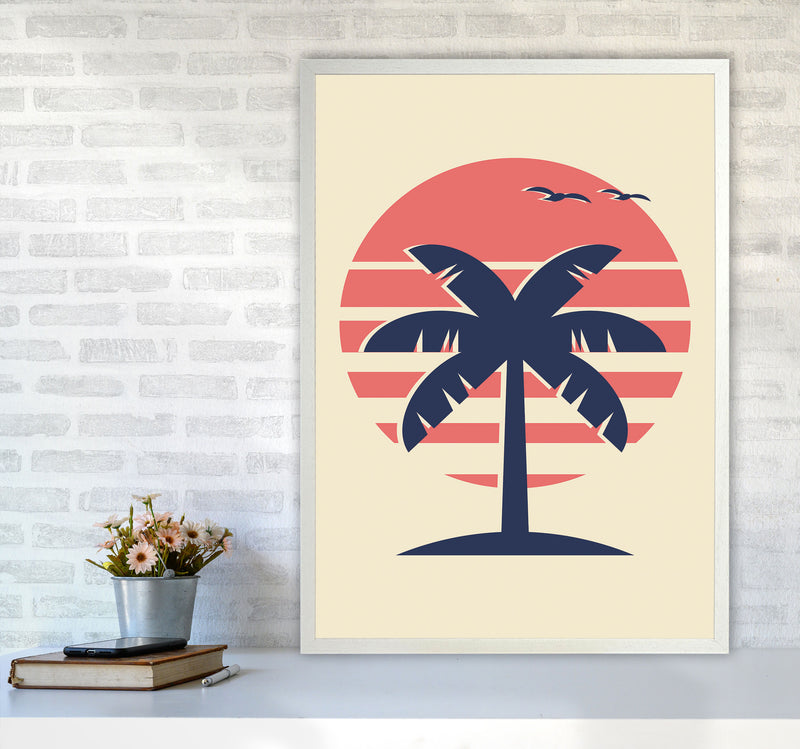 Palm Tree Vibes Art Print by Jason Stanley A1 Oak Frame