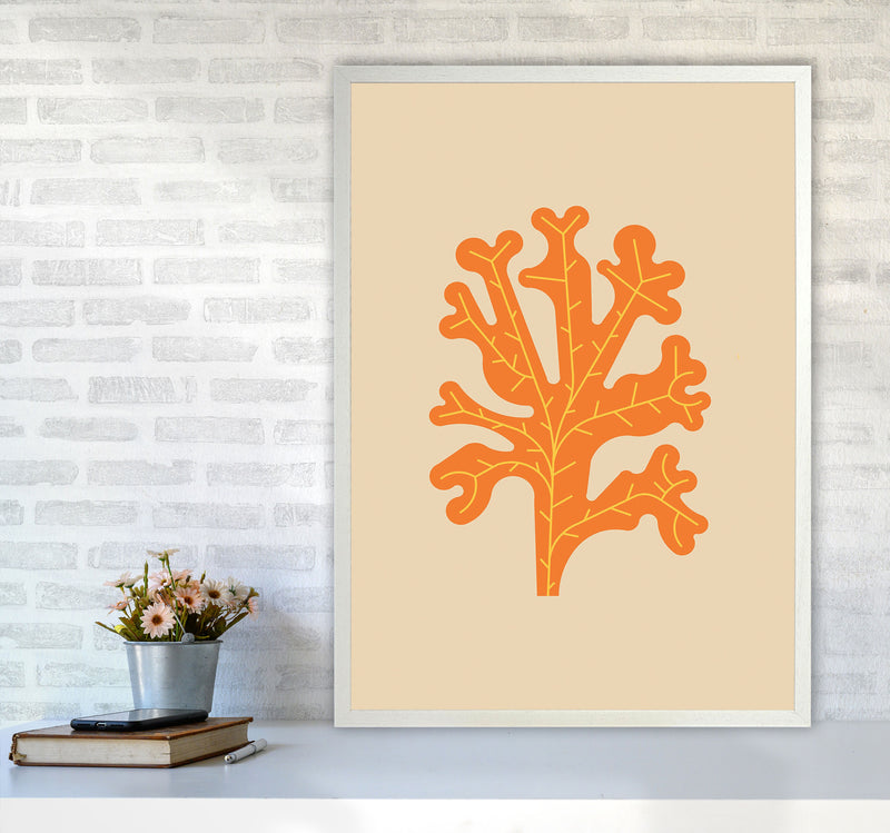 Orange Seaweed Art Print by Jason Stanley A1 Oak Frame