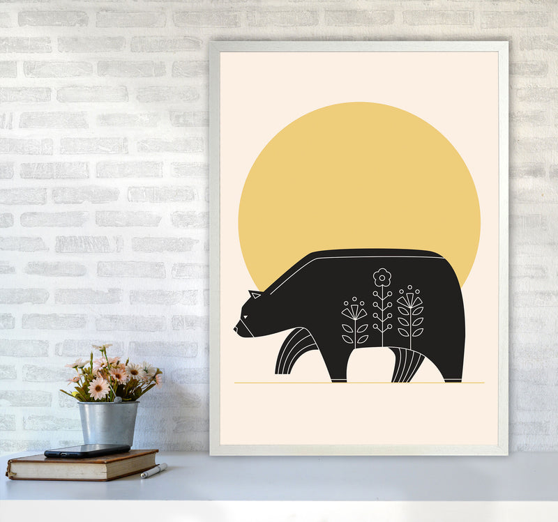 Sunny Day Bear Art Print by Jason Stanley A1 Oak Frame