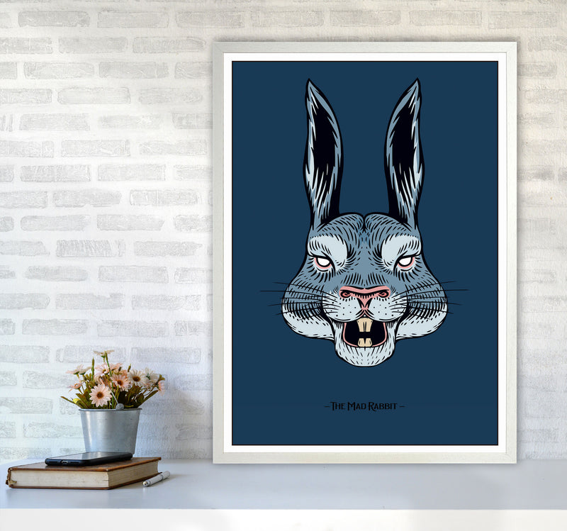 The Mad Rabbit Art Print by Jason Stanley A1 Oak Frame