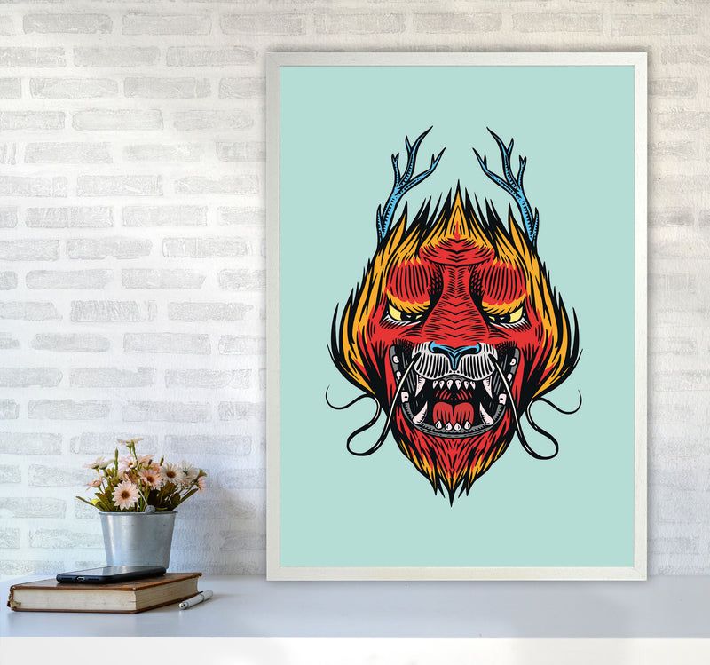 Chinese Dragon Art Print by Jason Stanley A1 Oak Frame