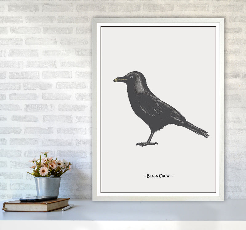 The Black Crow Art Print by Jason Stanley A1 Oak Frame