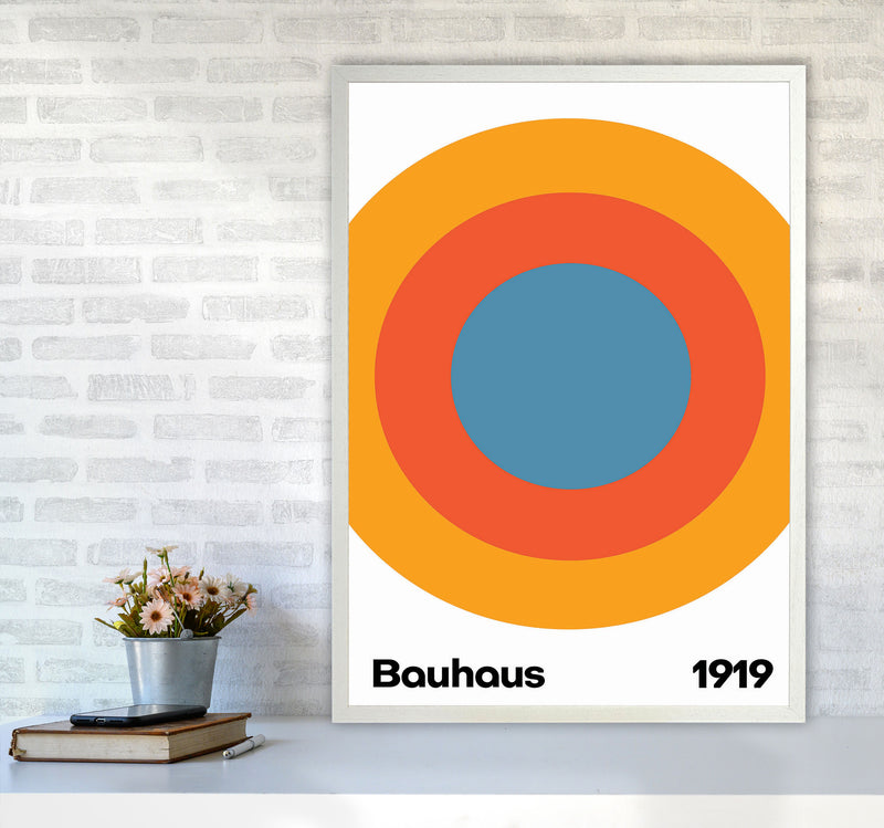 Bauhaus Circle Art Print by Jason Stanley A1 Oak Frame
