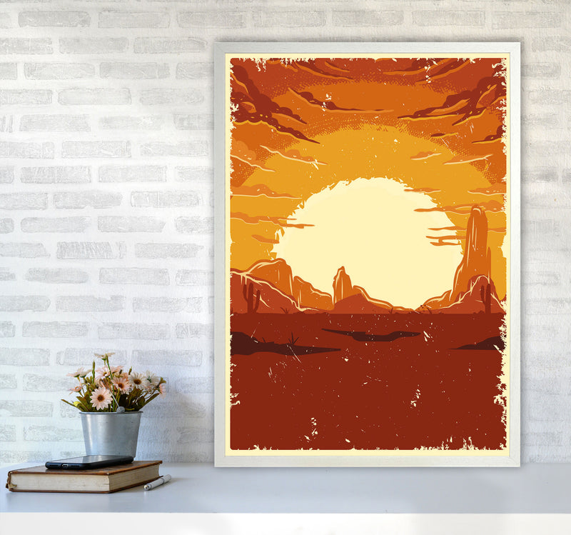 Desert Sunset Art Print by Jason Stanley A1 Oak Frame
