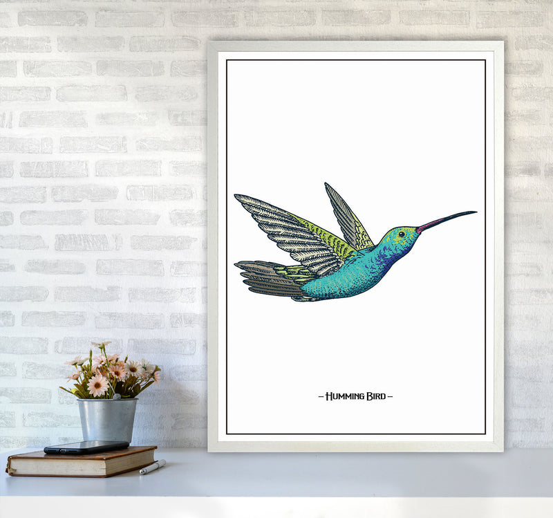 Humming Bird Art Print by Jason Stanley A1 Oak Frame