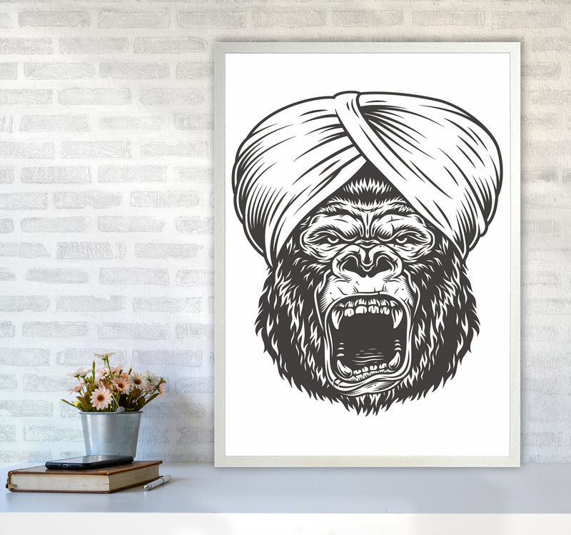 Wise Gorilla Art Print by Jason Stanley A1 Oak Frame