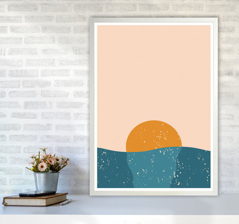 Melty Sunset Art Print by Jason Stanley A1 Oak Frame