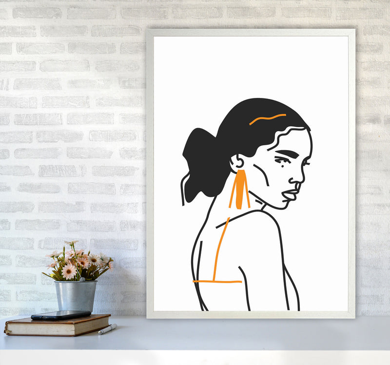 Strong Woman Art Print by Jason Stanley A1 Oak Frame