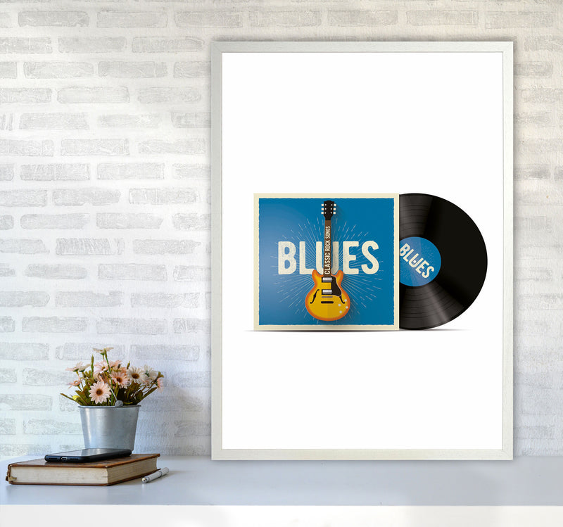 Blues Vinyl Art Print by Jason Stanley A1 Oak Frame