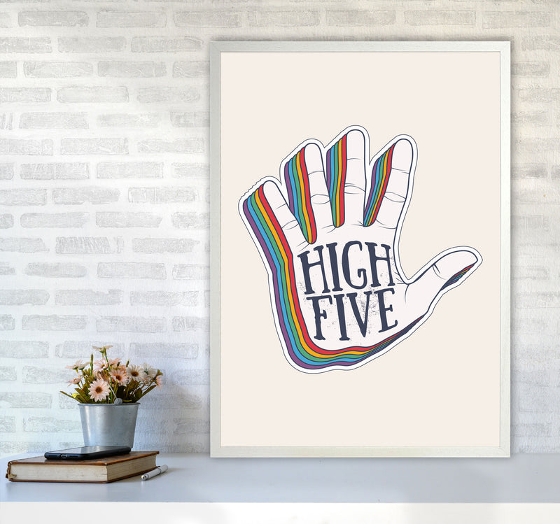 High Five!! Art Print by Jason Stanley A1 Oak Frame
