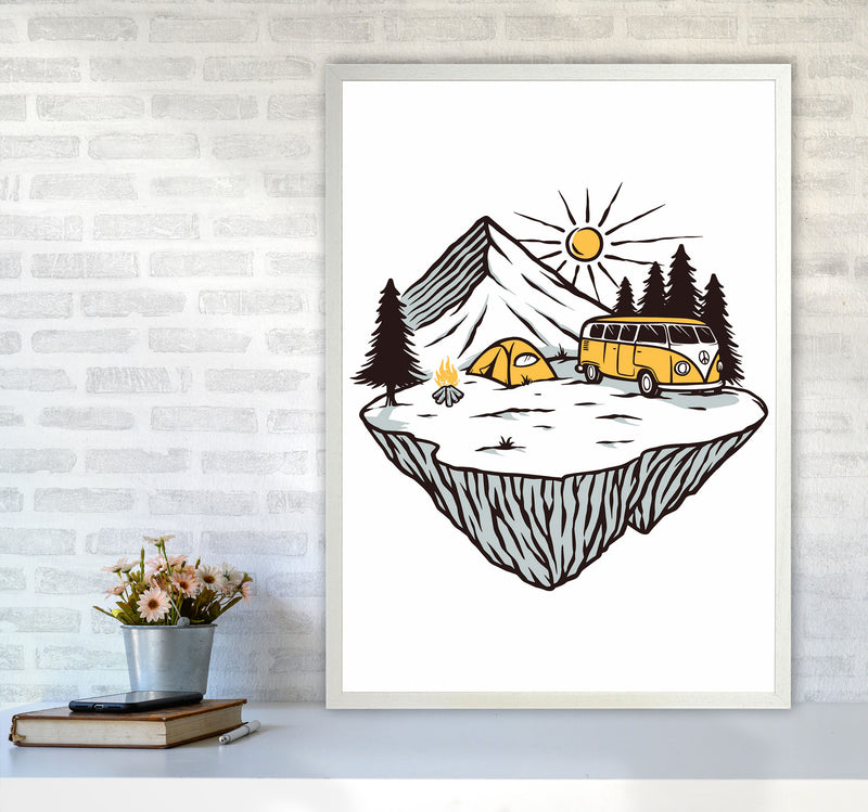 Camp Vibes Art Print by Jason Stanley A1 Oak Frame