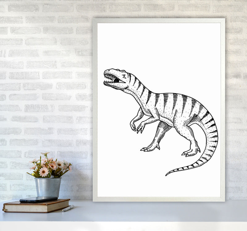 Dinosaur Art Print by Jason Stanley A1 Oak Frame