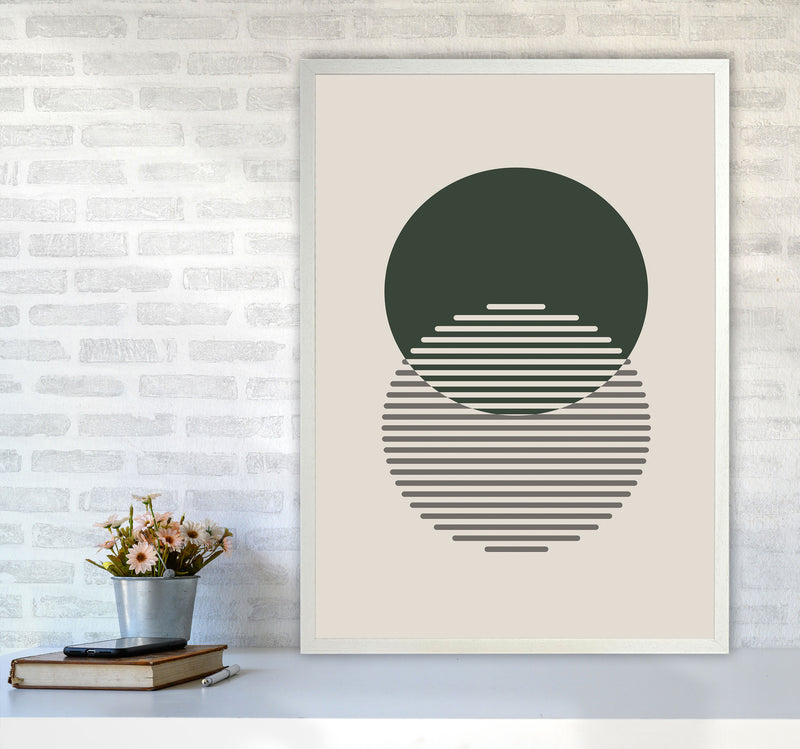 Minimal Abstract Circles II Art Print by Jason Stanley A1 Oak Frame