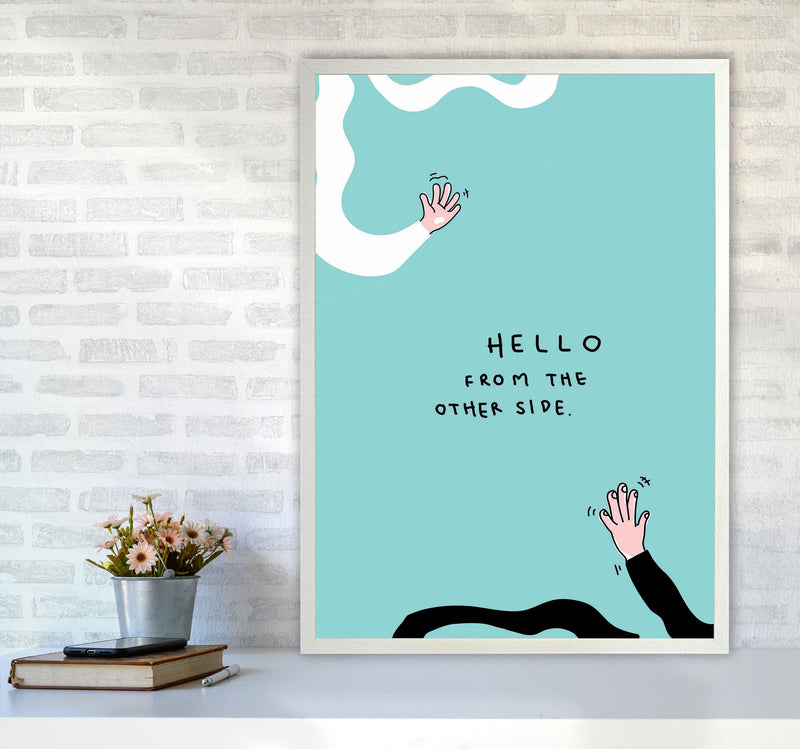 Hello From The Other Side Art Print by Jason Stanley A1 Oak Frame