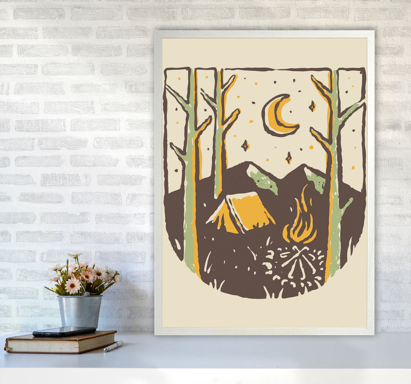 Camp Vibes Only Art Print by Jason Stanley A1 Oak Frame