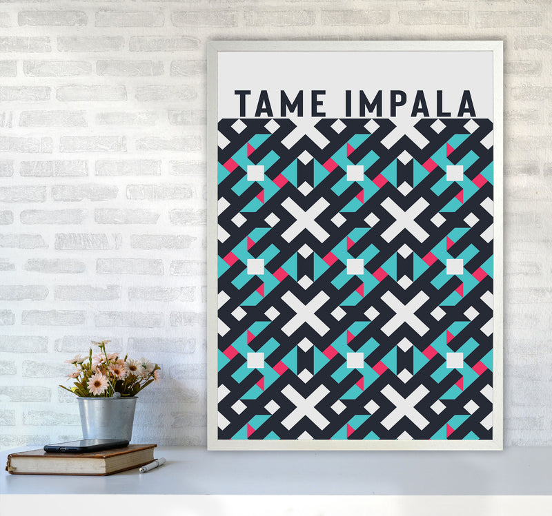 Tame Impala Art Print by Jason Stanley A1 Oak Frame