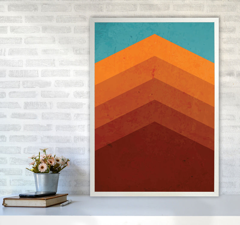 Abstract Mountain Sunrise II Art Print by Jason Stanley A1 Oak Frame