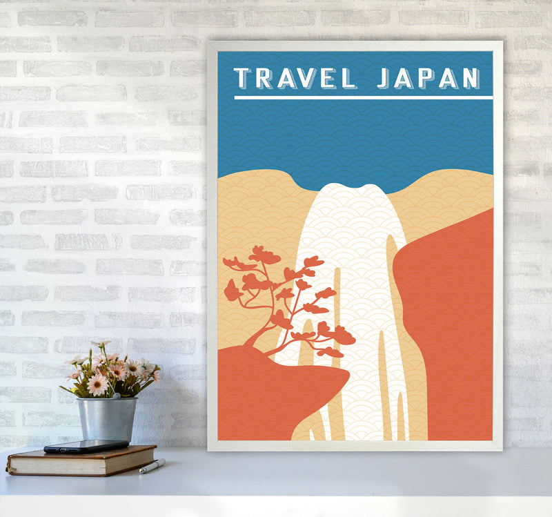 Traval Japan Minimilism I Art Print by Jason Stanley A1 Oak Frame