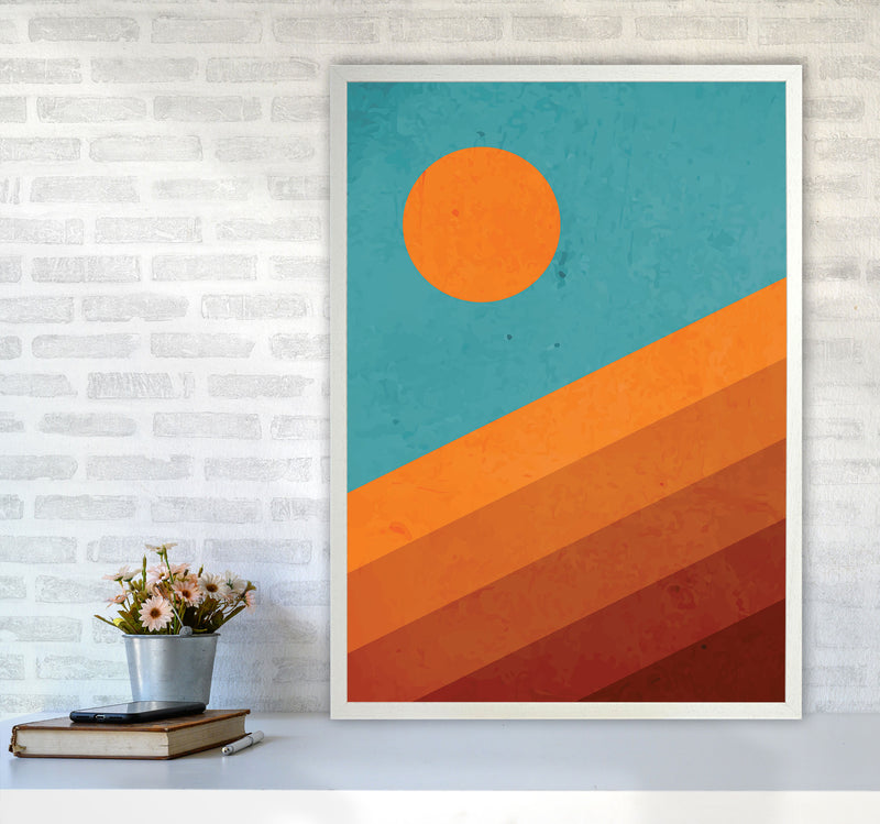 Abstract Mountain Sunrise I Art Print by Jason Stanley A1 Oak Frame