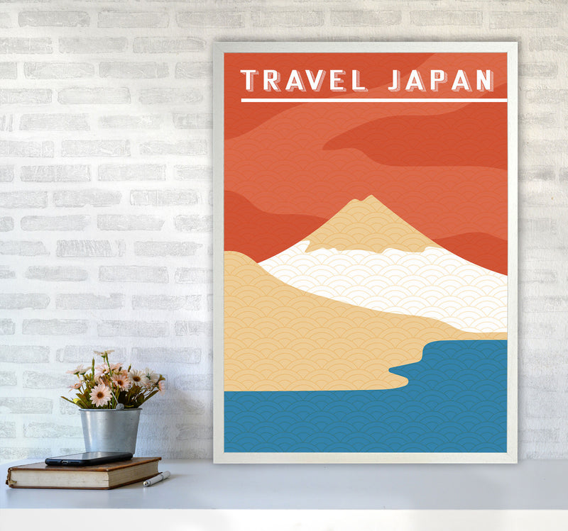 Traval Japan Minimilism II Art Print by Jason Stanley A1 Oak Frame