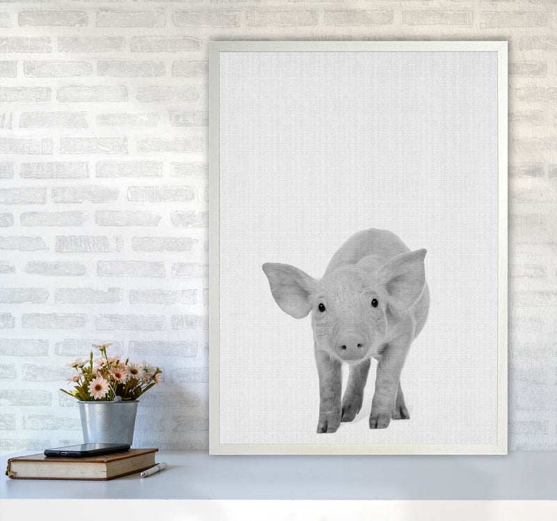 The Cutest Pig Art Print by Jason Stanley A1 Oak Frame